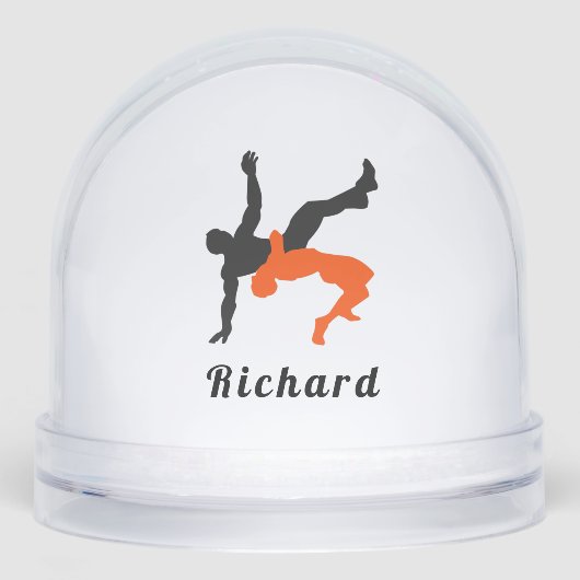 Personalized Wrestling Athlete Snow Globe Gift (Avant)