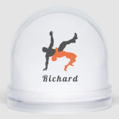 Personalized Wrestling Athlete Snow Globe Gift Sneeuwbol (Voorkant)