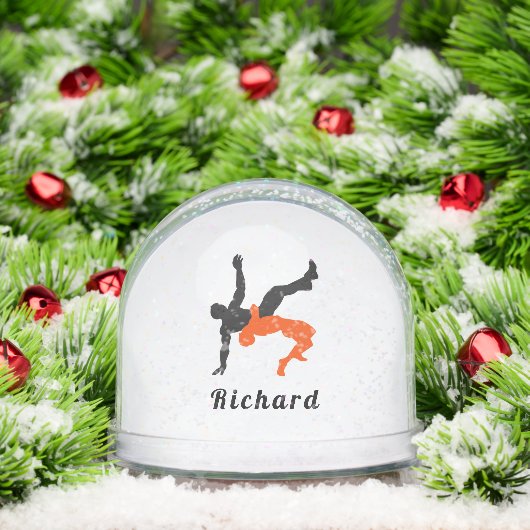 Personalized Wrestling Athlete Snow Globe Gift Sneeuwbol (Kerstmis)