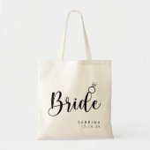 Personalized writing tool bag for bride tote bag (Voorkant)