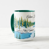 Personalized Yellowstone Winter Scene Coffee Mok (Voorkant links)