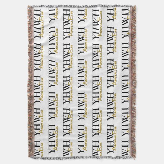 Personalized YHWH YAHWEH Above All Else Christian Deken (Voorkant Verticaal)