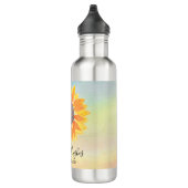 Personalized Yoga Instructor Sunflower Waterfles (Rechts)
