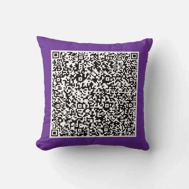 Personalized Your Custom QR Code Throw Pillow Kussen (Voorkant)