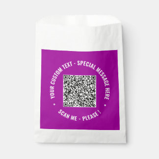 Personalized Your QR Code Favor Bags Custom Text Bedankzakje