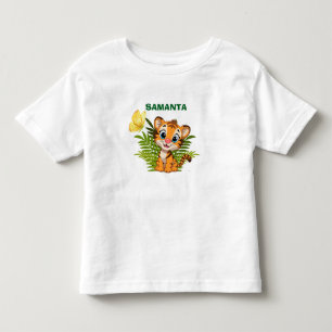 PersonalizeLittle Tijger & Vlinder Peuter T-Shirt