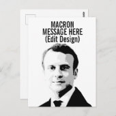 PERSONALIZEN EMMANUEL MACRON BRIEFKAART (Voorkant / Achterkant)