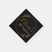 Personalizes Birthday with Golden Frame Servet (Hoek)