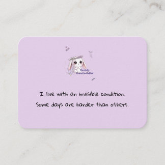 Personalzied Support Contact Card with Bunny  Visitekaartje