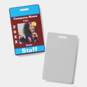 Personeel -1 badge (Voor- en achterkant)