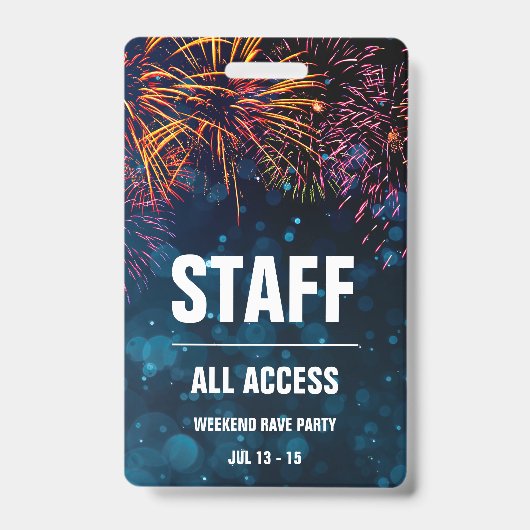 Personeel All Access Eventpas | Vuurwerkfinale Badge (Voorzijde)
