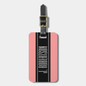 Personeel bagagelabel | Koraalroze (Voorkant verticaal)