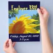 Personeel BBQ flyers Summer Sunflower (Hand)