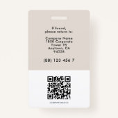 Personeel Bedrijf Medewerker ID Zandfoto Badge (Achterkant)