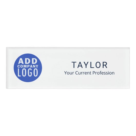 Personeel bedrijfspersoneel Logo toevoegen Naambadge (Voorkant)