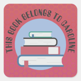 PERSONEEL EX-LIBRIS, BOEKEN, OPGEHOOPTE BOEKEN, ST VIERKANTE STICKER