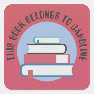 PERSONEEL EX-LIBRIS, BOEKEN, OPGEHOOPTE BOEKEN, ST VIERKANTE STICKER