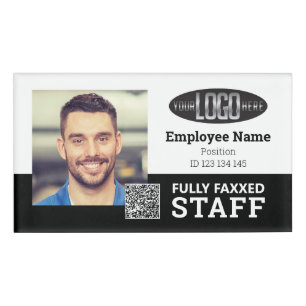 Personeel Foto ID Vaccinatie QR Code Badge