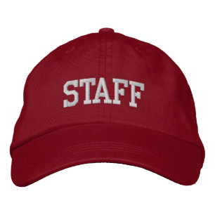 Personeel geborduurd Baseball Hat / Pet - Rood