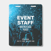 Personeel op evenementen Backstage Pas Foto Achter Badge (Voorzijde)