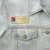 Personeel Uw foto-Afbeelding hier faux Gold Naamplaatje (In situ)