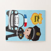 Personeel van de politie en Kind van de patrouille Legpuzzel (Horizontaal)