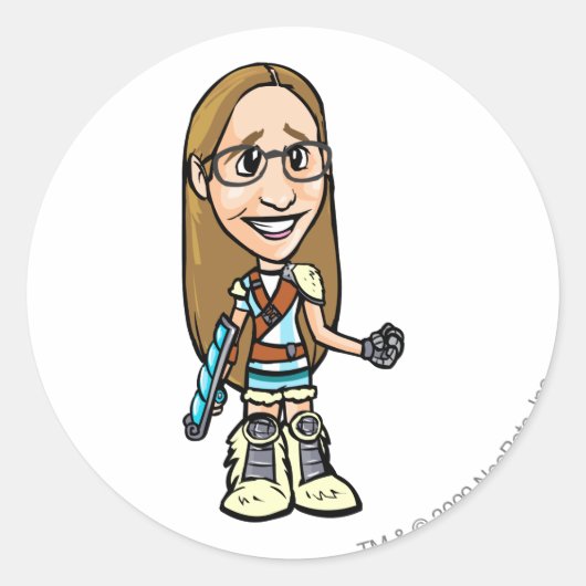 Personeel van Dragona Terror Mountain Ronde Sticker (Voorkant)