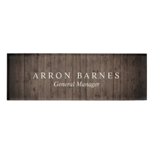 Personeel van hout Magnetic Name Tag Badge