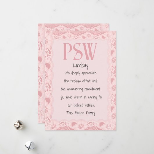 Personeel voor persoonlijke support feestdagenkaart (Voorkant / Achterkant in situ)