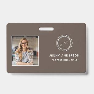 Personeels-ID-badge met foto, barcode, logo en naa Badge
