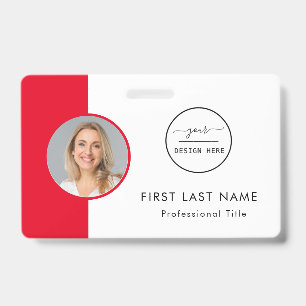 Personeels-ID Teal Logo Foto ID-badge Badge