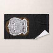 Personeelsagent Sheriff Cop NAME Badge Bad Handdoek (Handdoek)