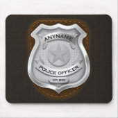 Personeelsagent Sheriff Cop NAME Badge Muismat (Voorkant)