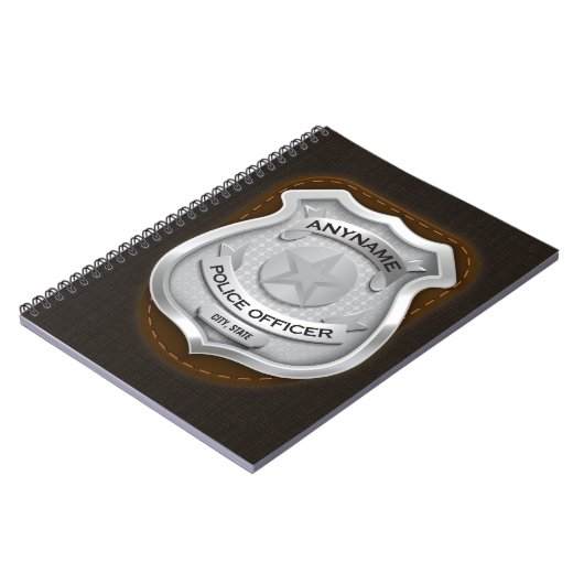 Personeelsagent Sheriff Cop NAME Badge Notitieboek (Linkerzijde)