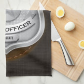 Personeelsagent Sheriff Cop NAME Badge Theedoek (Quarter Fold)