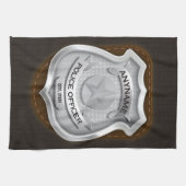 Personeelsagent Sheriff Cop NAME Badge Theedoek (Horizontaal)