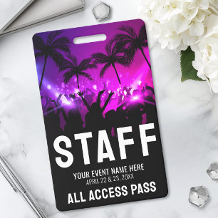 Personeelsbadge Evenement Backstage Badge