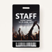 Personeelsbadge met streepjescode Aangepaste toega Badge (Achterkant)