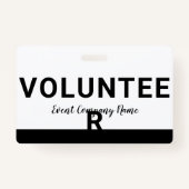 Personeelsbadge voor vrijwilligers badge (Achterkant)