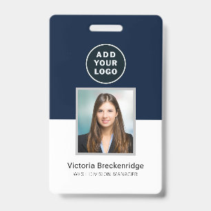 Personeelsbarcode bedrijfslogo foto ID Badge