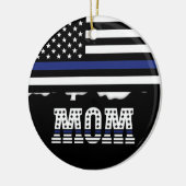 Personeelsbediende mam Cop Thin Blue Line Keramisch Ornament (Links)