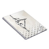 Personeelsdanseres dans marble check Cute Notitieboek (Rechterzijde)