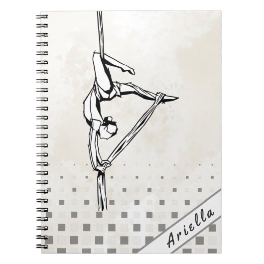 Personeelsdanseres dans marble check Cute Notitieboek (Voorkant)