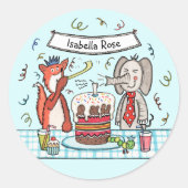 Personeelsdieren Ronde Sticker (Voorkant)