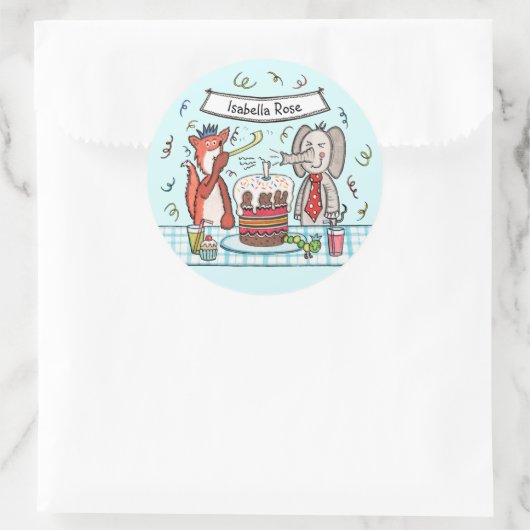 Personeelsdieren Ronde Sticker (Tas)