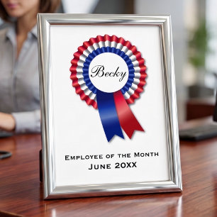 Personeelserkenningsprijs - Rood Wit & Blauwe Roze Poster
