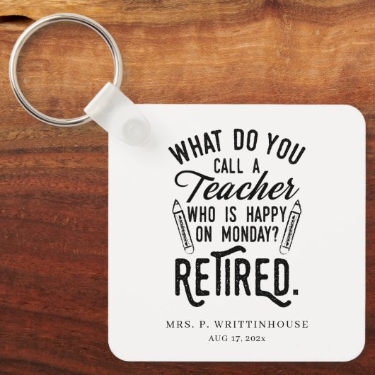 Personeelsformatie Opleiding in ruste Sleutelhanger (Voorkant)