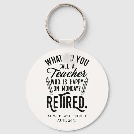 Personeelsformatie Opleiding in ruste Sleutelhanger (Voorkant)