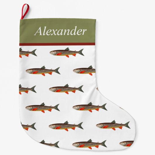 Personeelsformatie Vissenvakantie Bruine forel L Grote Kerstsok (Voorkant)