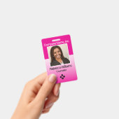 Personeelsfoto Badge - Roze (Handheld)